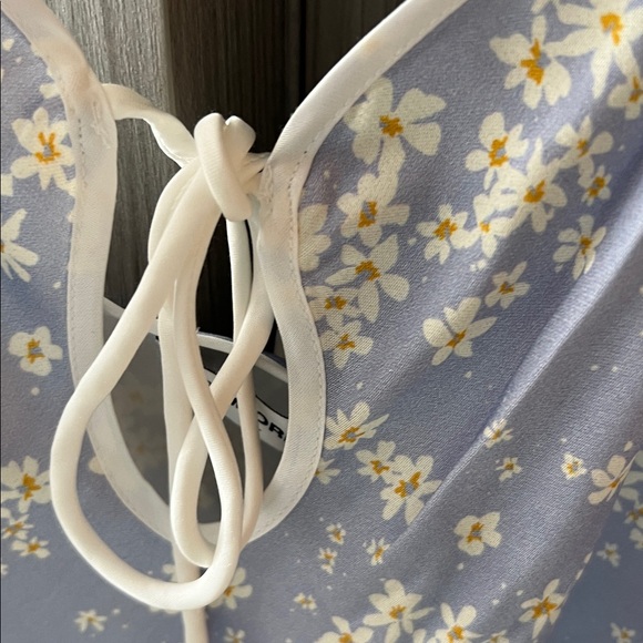 NWT Rumored Daytona Maxi Dress in baby's breath floral blue white XL - Picture 4 of 13